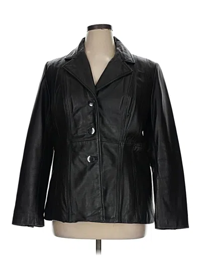 Pre-owned Wilsons Leather Blazer Jacket In Black
