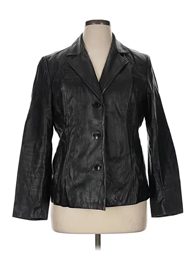 Pre-owned Wilsons Leather Blazer Jacket In Black