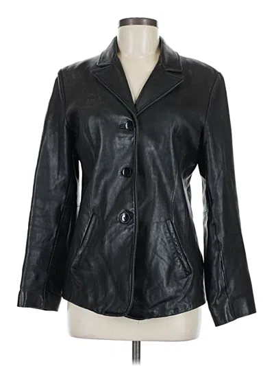 Pre-owned Wilsons Leather Blazer Jacket In Black