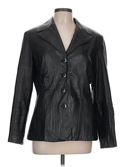 Pre-owned Wilsons Leather Blazer Jacket In Black
