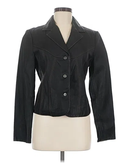 Pre-owned Wilsons Leather Blazer Jacket In Black