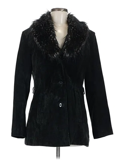 Pre-owned Wilsons Leather Coat In Black