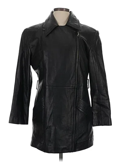 Pre-owned Wilsons Leather Coat In Black