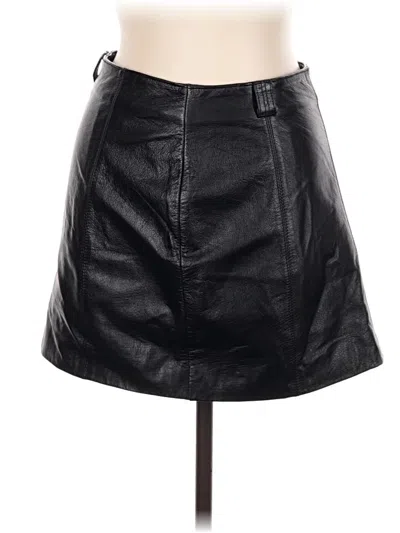 Pre-owned Wilsons Leather Faux Leather Skirt In Black