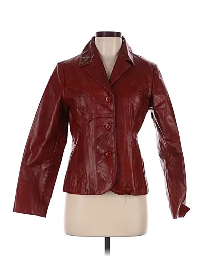 Pre-owned Wilsons Leather Jacket In Burgundy