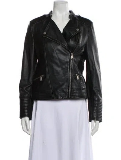 Pre-owned Wilsons Leather Leather Biker Jacket In Black