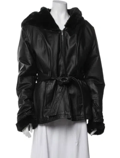 Pre-owned Wilsons Leather Leather Coat In Black