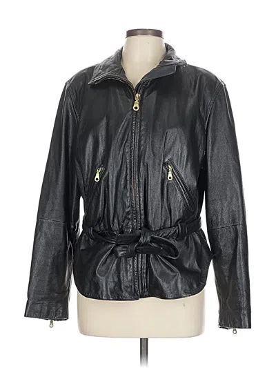 Pre-owned Wilsons Leather Leather Jacket In Black