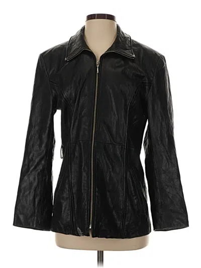 Pre-owned Wilsons Leather Leather Jacket In Black
