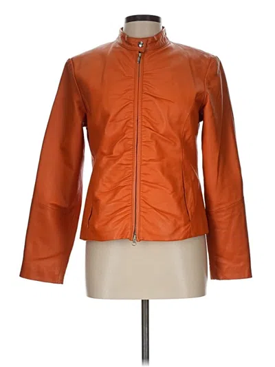 Pre-owned Wilsons Leather Leather Jacket In Orange