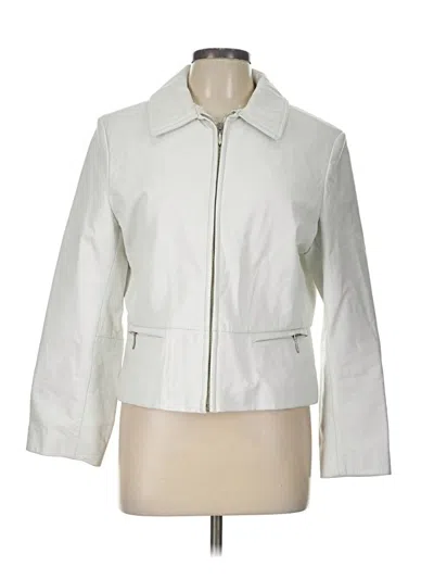 Pre-owned Wilsons Leather Leather Jacket In White