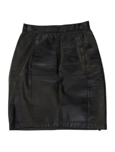 Pre-owned Wilsons Leather Leather Mini Skirt In Grey
