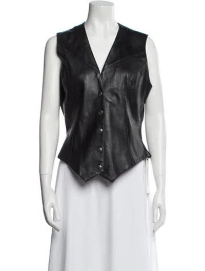 Pre-owned Wilsons Leather Leather Vest In Black