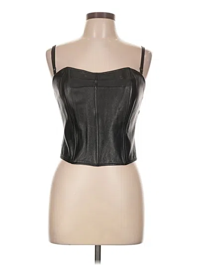Pre-owned Wilsons Leather Sleeveless Top Black Strapless Neckline Tops