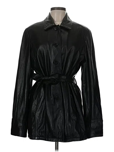 Pre-owned Wilsons Leather Trenchcoat In Black