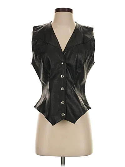 Pre-owned Wilsons Leather Tuxedo Vest In Black