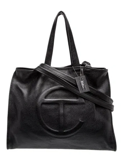 Pre-owned Wilsons X Telfar Leather Tote In Black