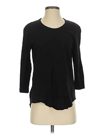 Pre-owned Wilt 3/4 Sleeve Top Black Scoop Neck Tops