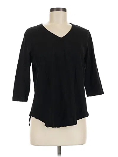 Pre-owned Wilt 3/4 Sleeve Top Black V-neck Tops