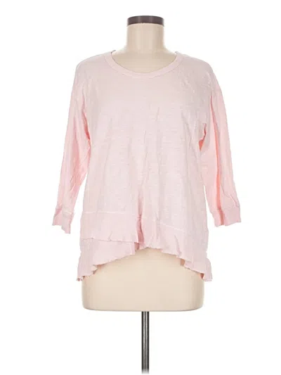Pre-owned Wilt 3/4 Sleeve Top Pink Crew Neck Tops