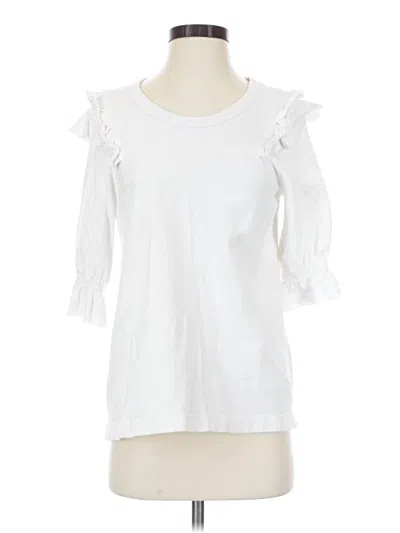 Pre-owned Wilt 3/4 Sleeve Top White Ruffles Neckline Tops