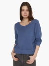 Wilt Clothing Baby Backless Sweatshirt In Blue