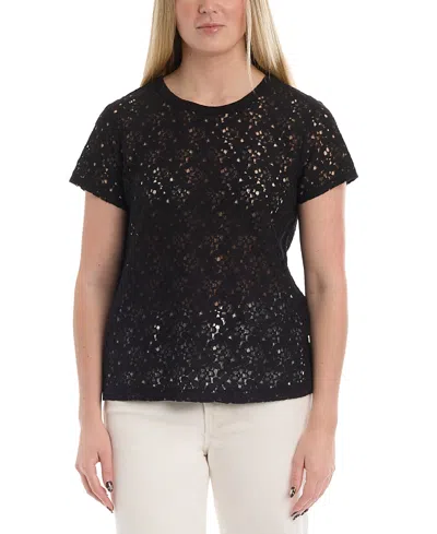 Wilt Clothing Baby Fit Lace Tee In Black