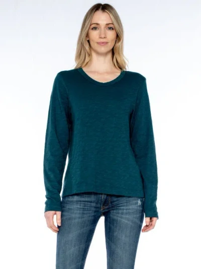Wilt Clothing Baby Fit Long Sleeve Shrunken Crew Top In Green