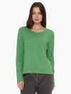 Wilt Clothing Baby Fit Long Sleeve Shrunken Crew Top In Green