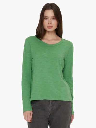 Wilt Clothing Baby Fit Long Sleeve Shrunken Crew Top In Green