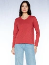 Wilt Clothing Baby Fit Long Sleeve Shrunken Crew Top In Red