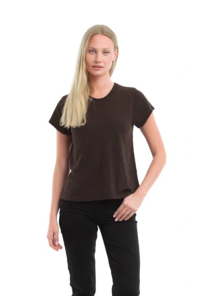 Wilt Clothing Baby Fit Shrunken Crew Short Sleeve Tee In Brown