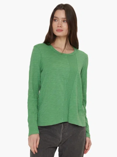 Wilt Clothing Contrast Panel Long Sleeve Tee In Green