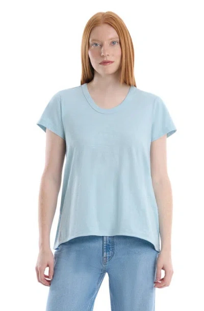 Wilt Clothing Crew Neck Short Sleeve Shrunken Boyfriend Tee In Blue