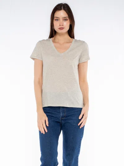 Wilt Clothing Deep V-neck Baby Fit Tee In Gray