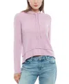 Wilt Clothing Long Sleeve Double Peplum Hoodie In Purple