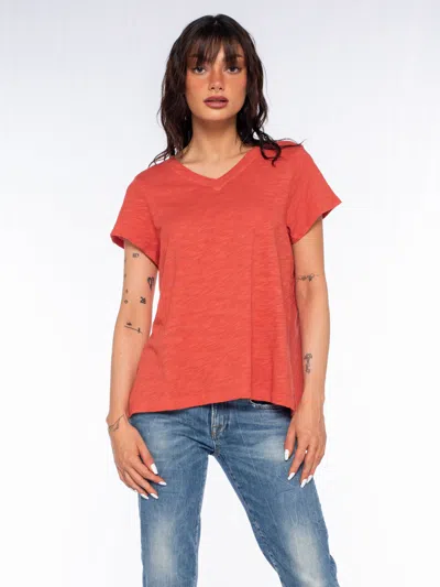 Wilt Clothing Double V S/s Shrunken Slant Back Tee In Multi