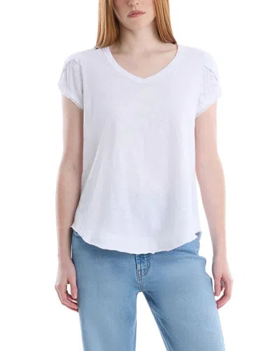 Wilt Clothing Eyelet Cap Sleeve Top In White
