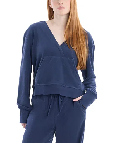 Wilt Clothing Kangaroo Pocket Hoodie In Blue