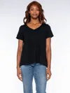 Wilt Clothing Lace Edge Double V-neck Trapeze In Black