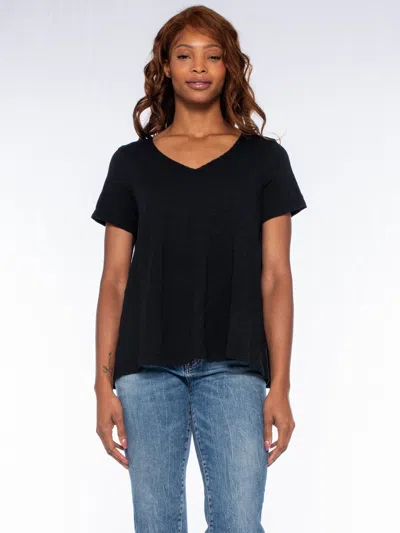 Wilt Clothing Lace Edge Double V-neck Trapeze In Black