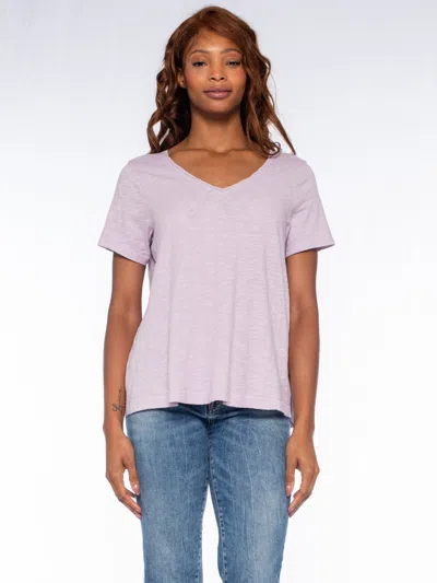 Wilt Clothing Lace Edge Double V-neck Trapeze In Pink
