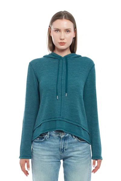 Wilt Clothing Long Sleeve Double Peplum Hoodie In Multi