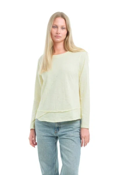 Wilt Clothing Long Sleeve Mock Layer Tee In Multi