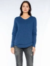 Wilt Clothing Long Sleeve Mock Layer Tee In Blue