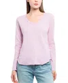 Wilt Clothing Long Sleeve Raw Hem Shirttail Tee In Pink