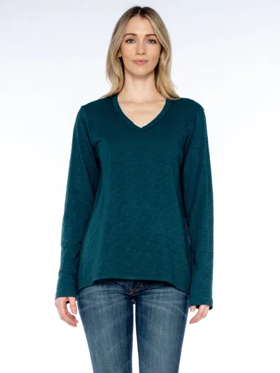 Wilt Clothing Long Sleeve Shrunken Boyfriend Top In Multi