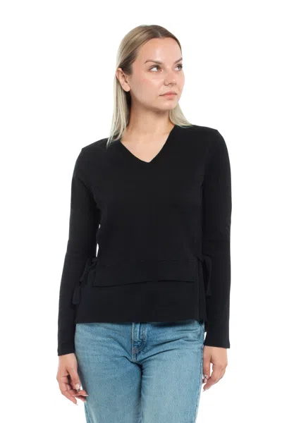 Wilt Clothing Mixed Media Double Layer Long Sleeve In Black