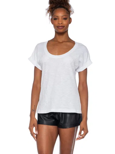 Wilt Clothing Open Neck Baby Dolman Roll Cuff In White