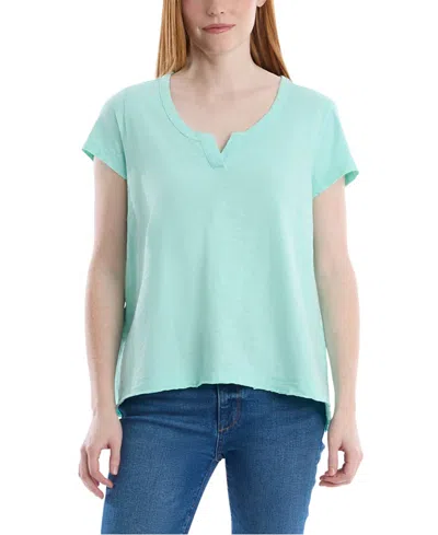 Wilt Clothing Placket Hi-lo Tee In Green
